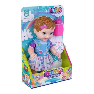 Imagem de Boneca Dolls Collection Reborn Macacão Pink - Super Toys
