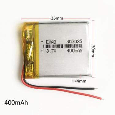 Imagem de Bateria 403035 com 400mah 4mmX30mmx35mm 2 fios 3,7v - LITE