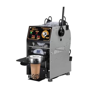 Imagem de Máquina de selagem de copos, máquina de selagem manual de pressão manual, loja comercial de chá de leite, semiautomática, bebida, leite de soja, leite, chá, máquina seladora de chávenas de chá