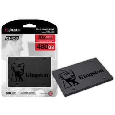 Imagem de Hd SSD 480GB Kingston A400 480gb SATA Rev. 3.0 - Leitura 500MB/s e Gra