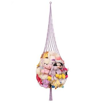 Imagem de Display de brinquedos de macramê Stuffed Animal Net Hammock Amdermi Pu