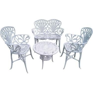 Imagem de Conjunto De Jardim Modelo Primavera Mesa 2 Cadeiras E Namoradeira - No
