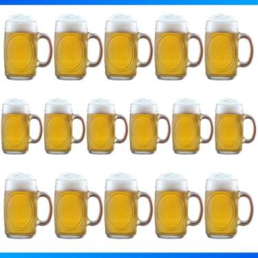 Imagem de Kit Com 16 Canecas De Vidro Chopp Cerveja Bar Restaurante Padaria 350M