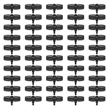 Imagem de Conector T Mangueira Tee Portátil 50pcs 8/12mm para de Irrigação por Gotejamento de Greening Urbano