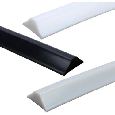 Imagem de Barreira De Chuveiro Dobrável Para Barragem De água, Vedação De Piso De Banheiro De Sala úmida De Silicone, Tira à Prova D'água Autoadesiva E Dobrável à Prov, Black, H(400CM)