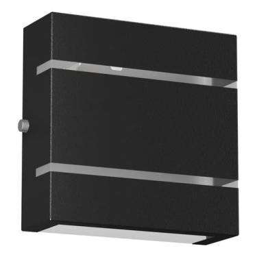 Imagem de Arandela Led 2 Fachos 2 Frisos Uso Externo E Interno Garagem (Preto)