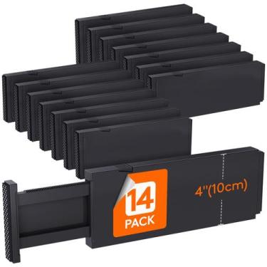 Imagem de Divisórias de gaveta Lifewit, pacote com 14 cm de altura, ajustáveis, 