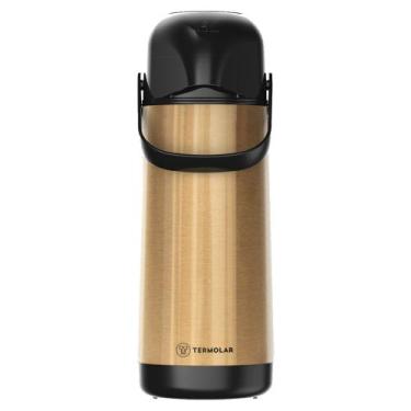 Imagem de Garrafa Térmica Inox Gold 1L Quente Frio Café Chá Termolar, 1L, Cobre