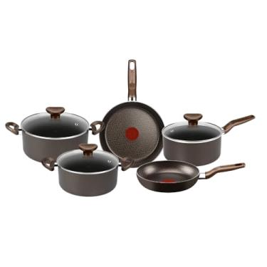 Imagem de Jogo de Panelas Rochedo Expert Chocolate 5 peças