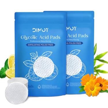 Imagem de Almofadas de ácido glicólico, 2 peças, 10% de ácido glicólico puro avançado e 2% de ácido salicílico, peeling esfoliante, 80 almofadas para o rosto com efeito de limpeza profunda, reduz cravos, mantém