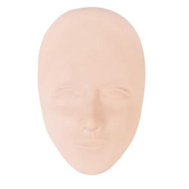 Imagem de HOTWE Pele de prática de tatuagem facial 5D, cabeça falsa de treinamento de silicone para sobrancelha, delineador, lábios, microblading, maquiagem semipermanente e tatuagem (2 máscaras faciais)