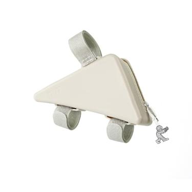 Imagem de NELboNs Bolsa triangular para quadro de bicicleta compatível com bicicletas dobráveis Bromp Ton, bolsa leve de silicone para armazenamento de ciclismo ao ar livre, itens pequenos (bege)