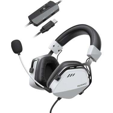 Imagem de Waillynice Fone de ouvido para jogos com som surround 7.1 e FPS, fones de ouvido com fio com microfone com cancelamento de ruído, design confortável para PC,