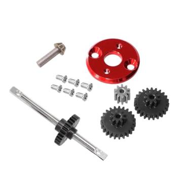 Imagem de Colaxi Kit de reparo para carro RC modelo 1/12, parafusos de montagem, caixa de engrenagens, transmissão, kit de reparo para carro RC MN82, Vermelho