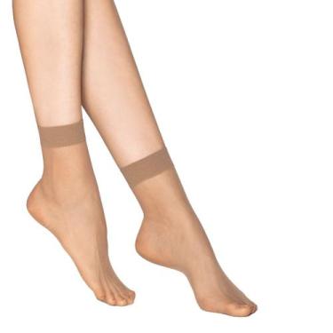 Imagem de Kit 2 Pares de Meias Feminina Fio 20 Soquete Loba Lupo, Único, Cacao