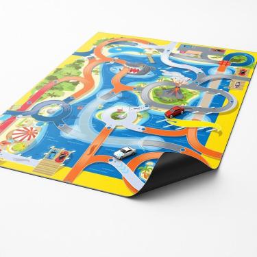 Imagem de Pista Para Carrinhos Mar Com Tubarão Infantil 120X80Cm