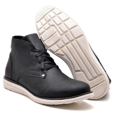 Imagem de Bota Masculina Casual Galsax Em Couro - Preto, 40, Preto