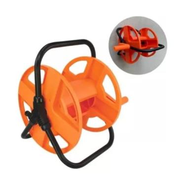 Imagem de Suporte Enrolador de Mangueira 40m Jardim Preto Laranja - ajax