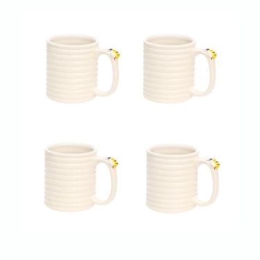 Imagem de Jogo 4 Canecas Porcelana Abelhinha 300ml Hauskraft