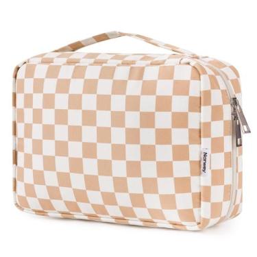 Imagem de Bolsa de higiene pessoal de viagem Narwey Small para mulheres Brown Ch