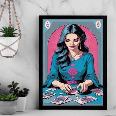 Imagem de Quadro Decorativo Taróloga - Cartomante 33X24Cm - Com Vidro