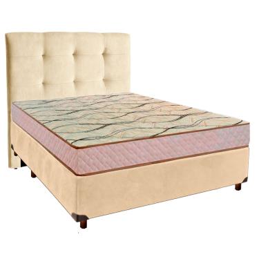 Imagem de Cama + Box Perola e Colchão D33 Casal - Maxsono Paropas + Cabeceira