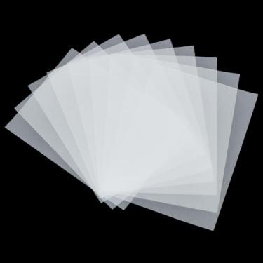 Imagem de WEBEEDY 100 peças de papel de ferro transparente transparente para contas de fusível, acessórios de papel de ferro para quebra-cabeças, artesanato de contas, atividades domésticas, 18 x 23 cm