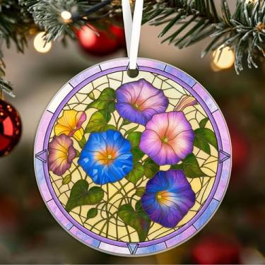 Imagem de Enfeite acrílico de flor do mês de nascimento de setembro - Apanhador solar de vitral da manhã de setembro do vale - flores para pendurar na janela - presente de aniversário para melhores amigos - mãe