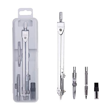 Imagem de Bússola matemática conjunto de bússola de desenho profissional instrumento bússola engenharia desenho de design profissional conjunto de desenho bússola para geometria (tamanho: A)