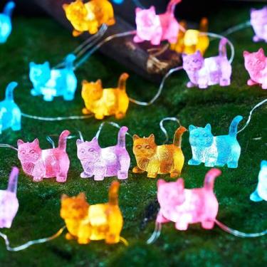 Imagem de Bateria String Lights JASHIKA Cat Décor de 10 pés e 30 LED/USB