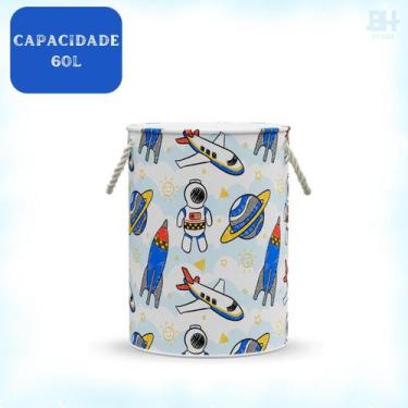 Imagem de Cesto De Roupa Suja ou Brinquedos Organizador Tecido com Alça Dobrável
