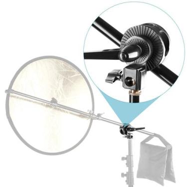 Imagem de Cabeça de efeito simples,clamp,suporte P/rebatedor,em tripé de ilumina