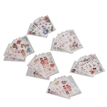 Imagem de YOUTHINK Adesivos de Papel para Scrapbook Semitransparentes de Papel para Scrapbook, Adesivos de Japonês Semitransparentes para Artes Criativas, Decorações Elegantes e Flexíveis para Artesanato e Projetos de Bricolage