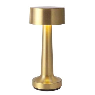 Imagem de Luminaria De Mesa LED Retro Bar Café 3 Cores Sensor De Toque Da Barra De Luz Noturna Recarregável Para Jantar Luminaria De Mesa Abajur Sem Fio Ideal Bar Jantar (Ouro)