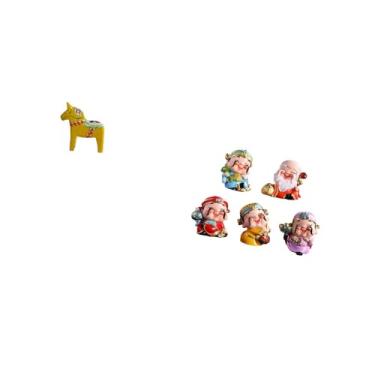 Imagem de Fenteer Ornamento de Cavalo Sueco Dala, Estatueta Colecionável de Cavalo Dalecarlian, Escultura Animal, Da Fortuna em Resina, Estátua Rica, Mini Estátuas