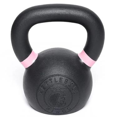 Imagem de Kettlebell Kings - Kettlebell de Competição 8 kg, Aço Fundido com Cabo 35mm, Ideal para Treino de Força e Repetição em Casa, Equipamento de Academia para Homens e Mulheres - Rosa