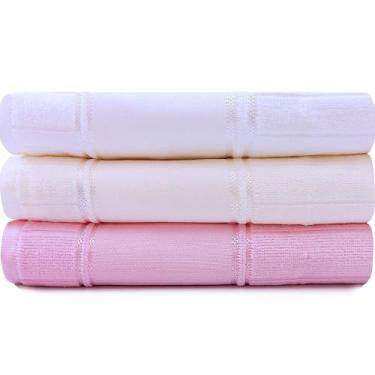 Imagem de Jogo De Toalha 3 Peças Banho Aveludado Para Bordar - Artesanalle Dohle