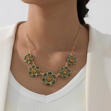 Imagem de Colar de flores, joias de verão para mulheres, pingentes de praia, acessórios modernos, joias, presente, roupa feminina
