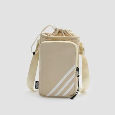 Imagem de Bolsa tiracolo térmica para copo de água, bolsa feminina portátil de ombro único, viagem, corrida, academia essencial