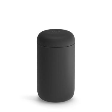 Imagem de Fellow Caneca de viagem Carter Everywhere – Copo de café e chá de aço inoxidável isolado a vácuo de boca larga com interior de cerâmica, preto fosco, copo de 473 ml