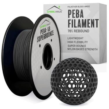 Imagem de Filamento PEBA Filamento Flexível de Alta Rebote Super TPU Resistência à Base de Nylon 1,75 mm 78% Retorno de Energia Bolas de Basquetebol Bouncy Airless 20% Mais Leve Impressora 3D Carretel de