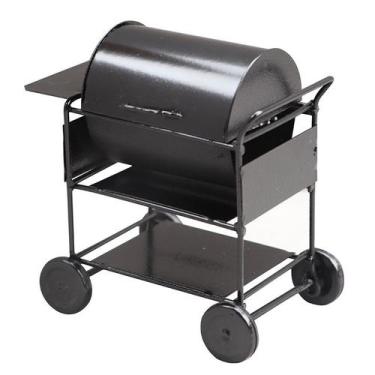 Imagem de Churrasqueira em miniatura Dollhouse BBQ Churrasqueira de ferro ao ar 