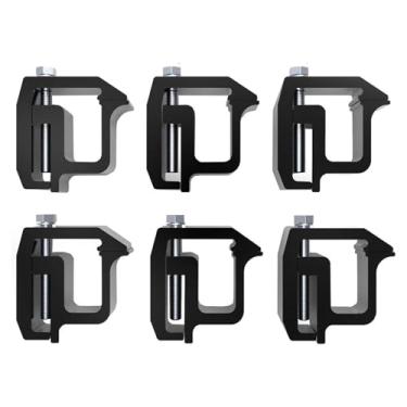 Imagem de Y-autopart — Tampa de caminhão revestida com pó para Chevy Silverado Sierra 1500 2500 3500, Dodge Dakota Ram 1500 2500 3500, Ford F150 F250, Toyota Tundra conjunto de 6 (preto)