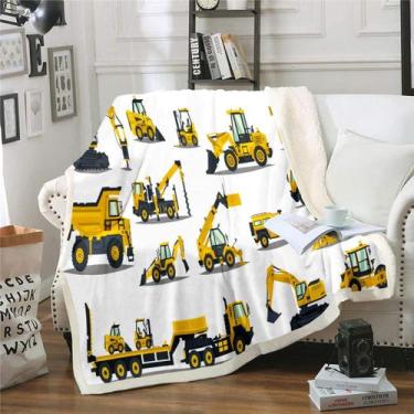 Imagem de Cobertor Throw Blanket Feelyou Construction Site Fleece 130 x 150 cm