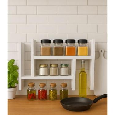 Imagem de Nicho Porta Temperos Ajustável Multiuso para Bancada - A Loja do gring