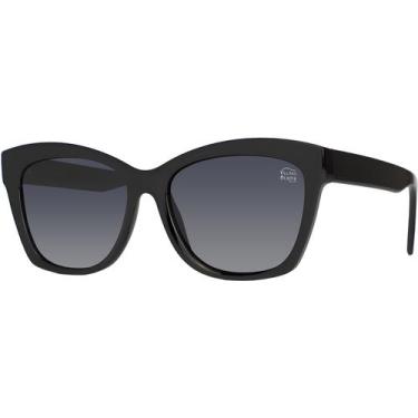 Imagem de Óculos de Sol Feminino Original Quadrado Preto Lente Polarizada UV400 