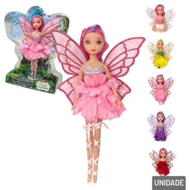 Imagem de Boneca Fada Encantada com Asas Color - Tudo em Caixa