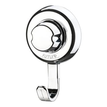 Imagem de Cabide Ventosa 1 Gancho Em Abs Cromado Porta Roupa Toalha