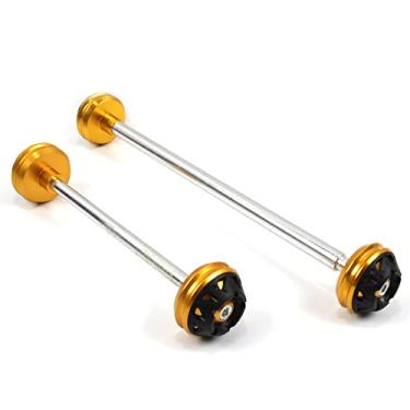 Imagem de Protetores de roda deslizantes de eixo Arashi Garfo dianteiro e traseiro para Suzuki GSXR 600 750 2006-2012, peças de acessórios de motocicleta douradas