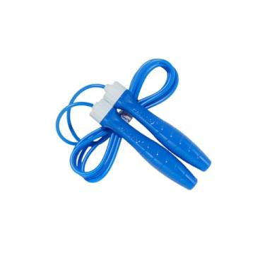 Imagem de KSY Corda de salto de cristal infantil (K-510, azul) – Corda de pular de PVC durável para crianças de 6 a 12 anos – Leve, ajustável e sem emaranhados – Feita na Coreia